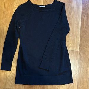 Black Textured Loft Sweatshirt